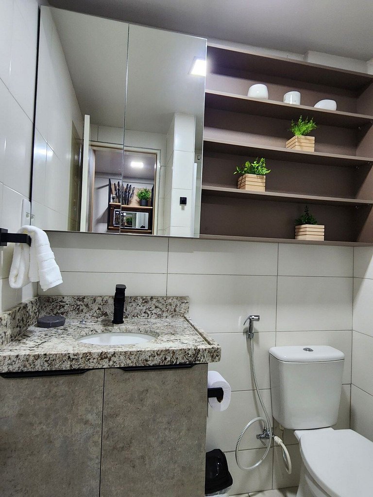 Apartamento Pe na Areia Porteira fechada 1