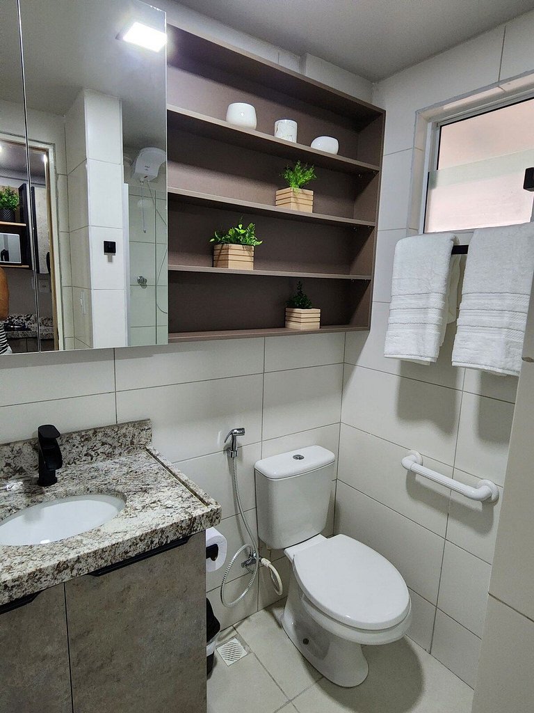 Apartamento Pe na Areia Porteira fechada 1