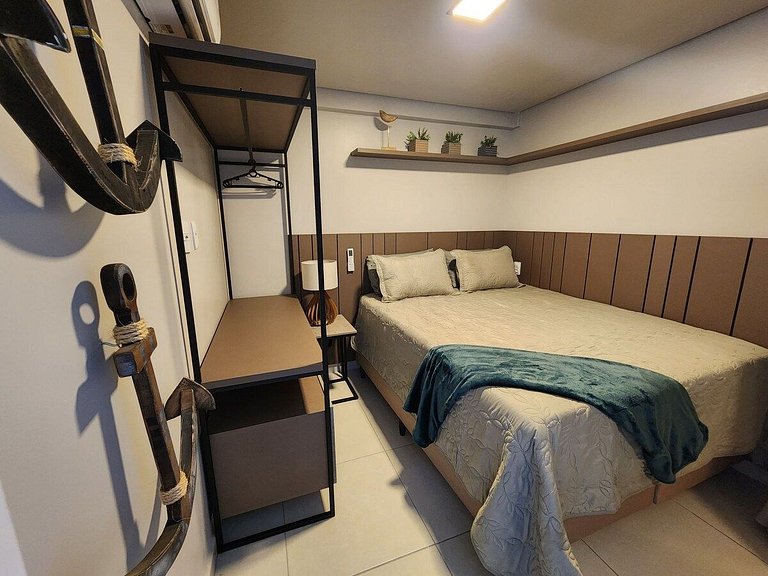 Apartamento Pe na Areia Porteira fechada 1