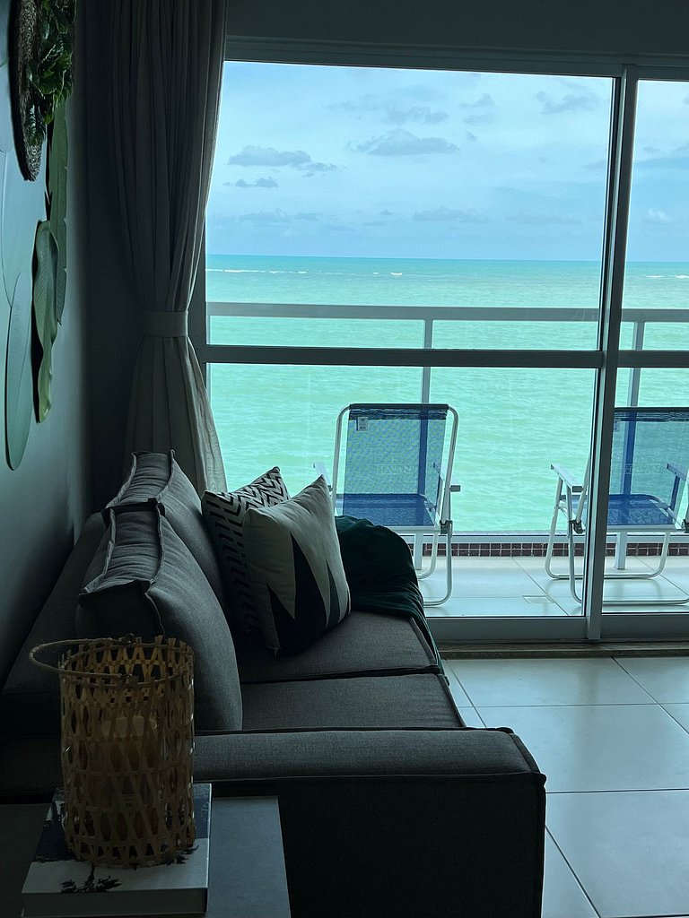 Apartamento Pe na Areia Porteira fechada 1