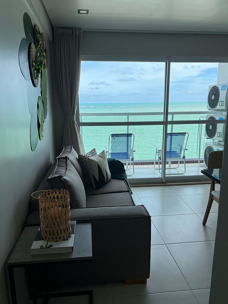 Apartamento Pe na Areia Porteira fechada 1