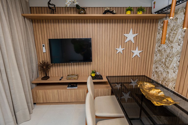 Apartamento Pe na Areia Porteira fechada 1