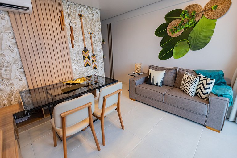 Apartamento Pe na Areia Porteira fechada 1