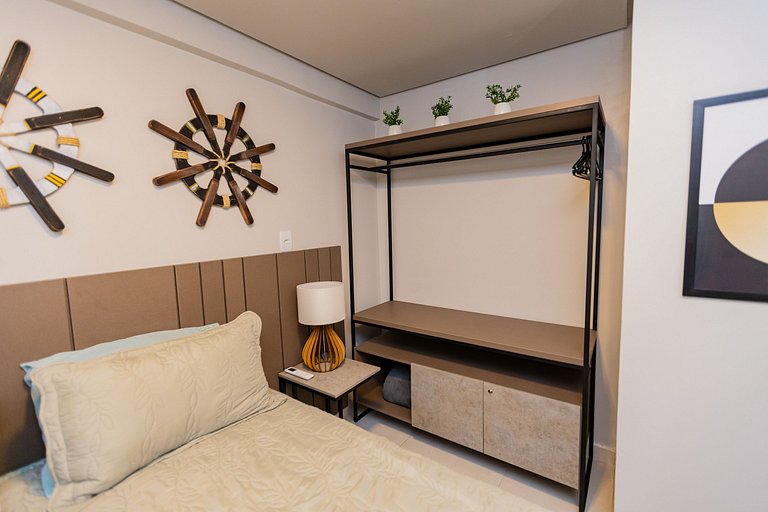 Apartamento Pe na Areia Porteira fechada 1