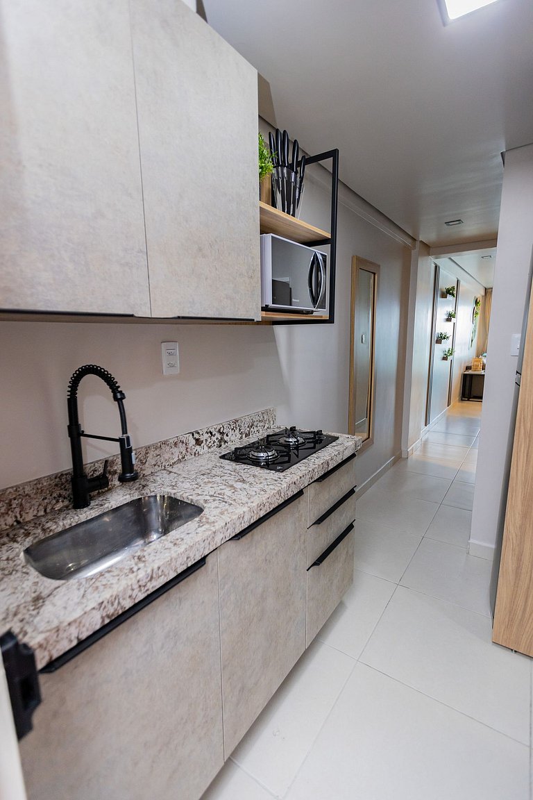 Apartamento Pe na Areia Porteira fechada 1