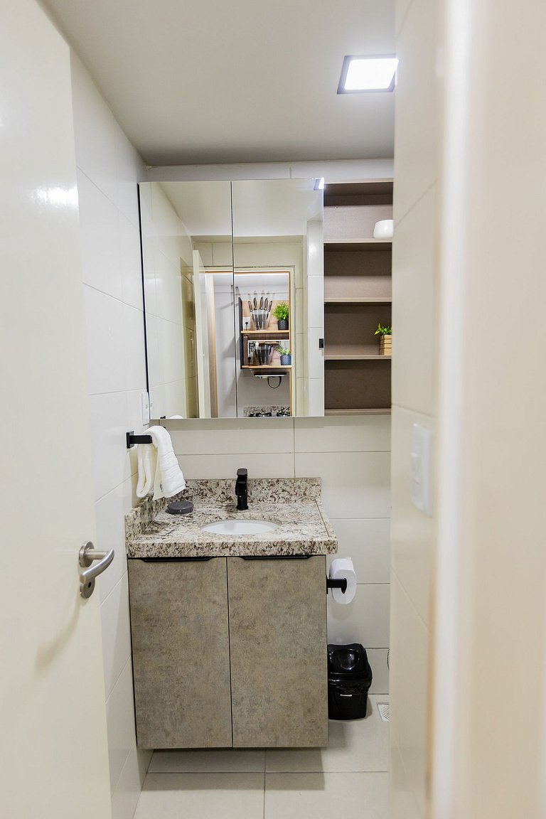 Apartamento Pe na Areia Porteira fechada 1