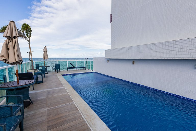 Lindo apartamento pé na areia