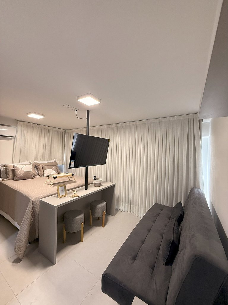 Flat Cabo Branco Aurea 50m do mar 402