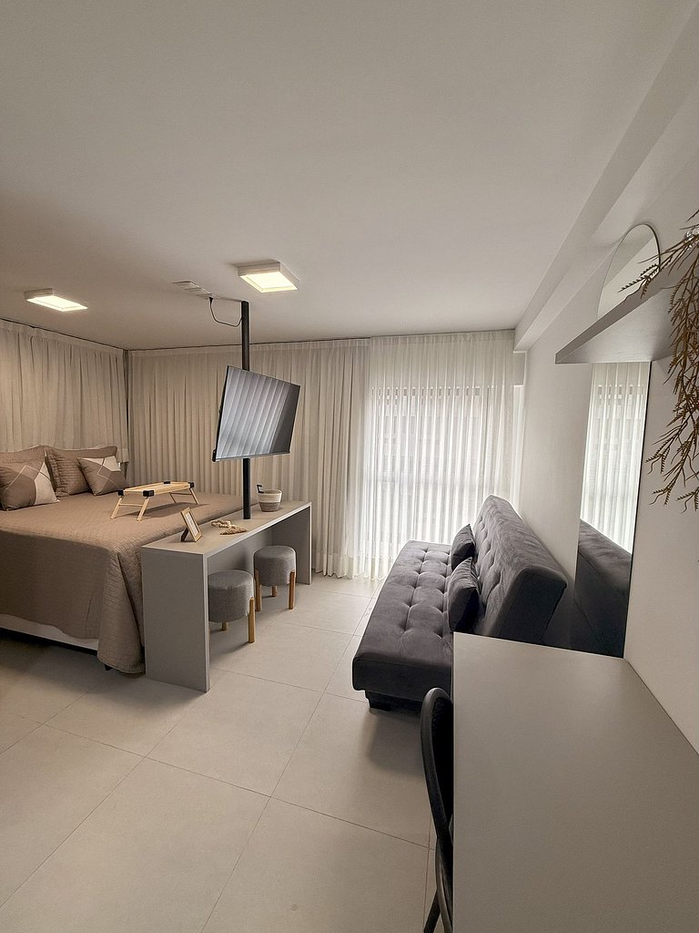 Flat Cabo Branco Aurea 50m do mar 402