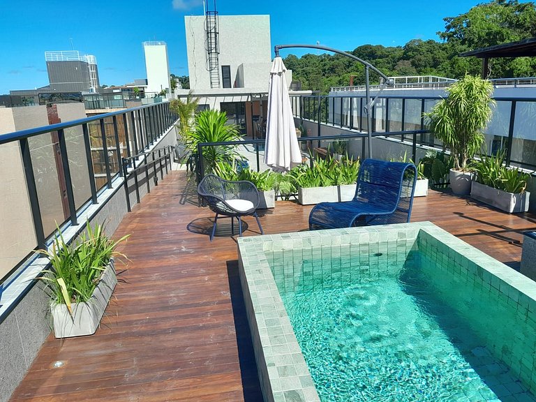 Luxo Cabo Branco Aurea a 50m do mar rooftop pool