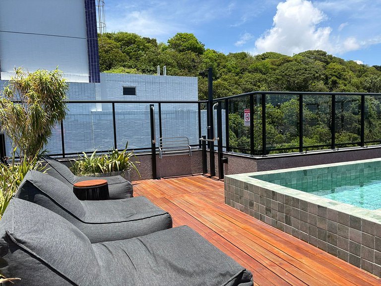 Flat Cabo Branco Aurea 50m do mar 402