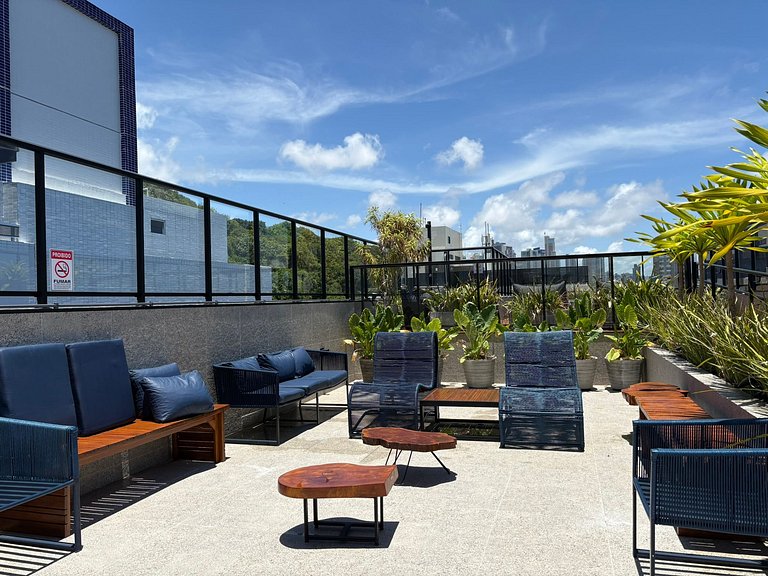 Flat Cabo Branco Aurea 50m do mar 402